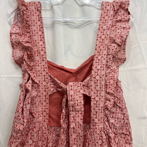 beachlunchlounge Ladies Casual Dress in Pink and White Pattern - Picture 8 of 10